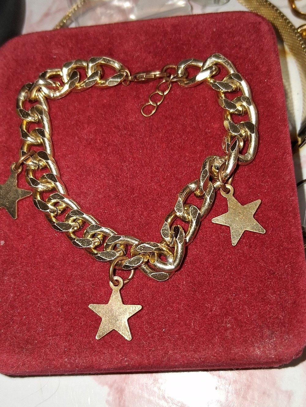 Source Unknown Gold Star Charm Chain Bracelet - Gold